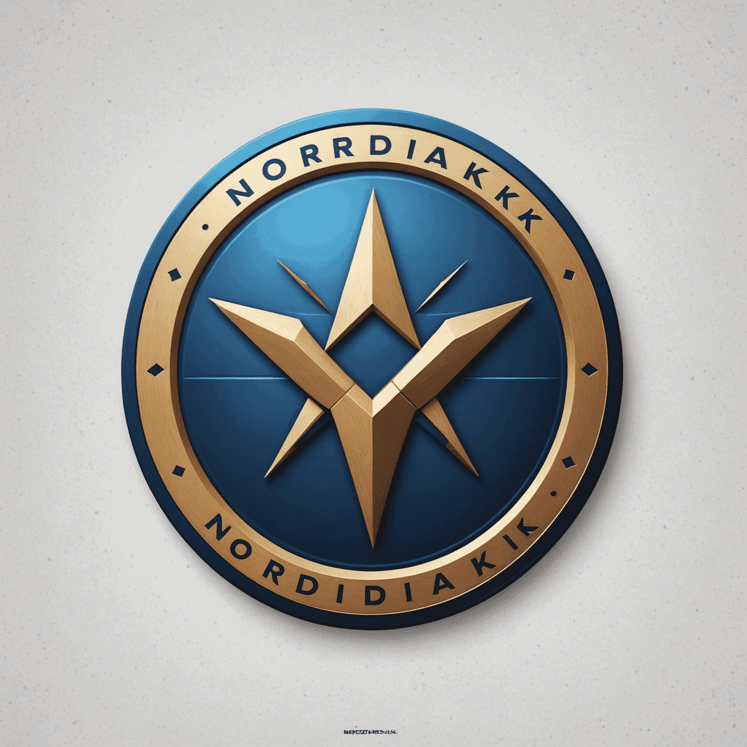 Nordiak logo - sininen yritystunnus, jossa on moderni ja dynaaminen muotoilu