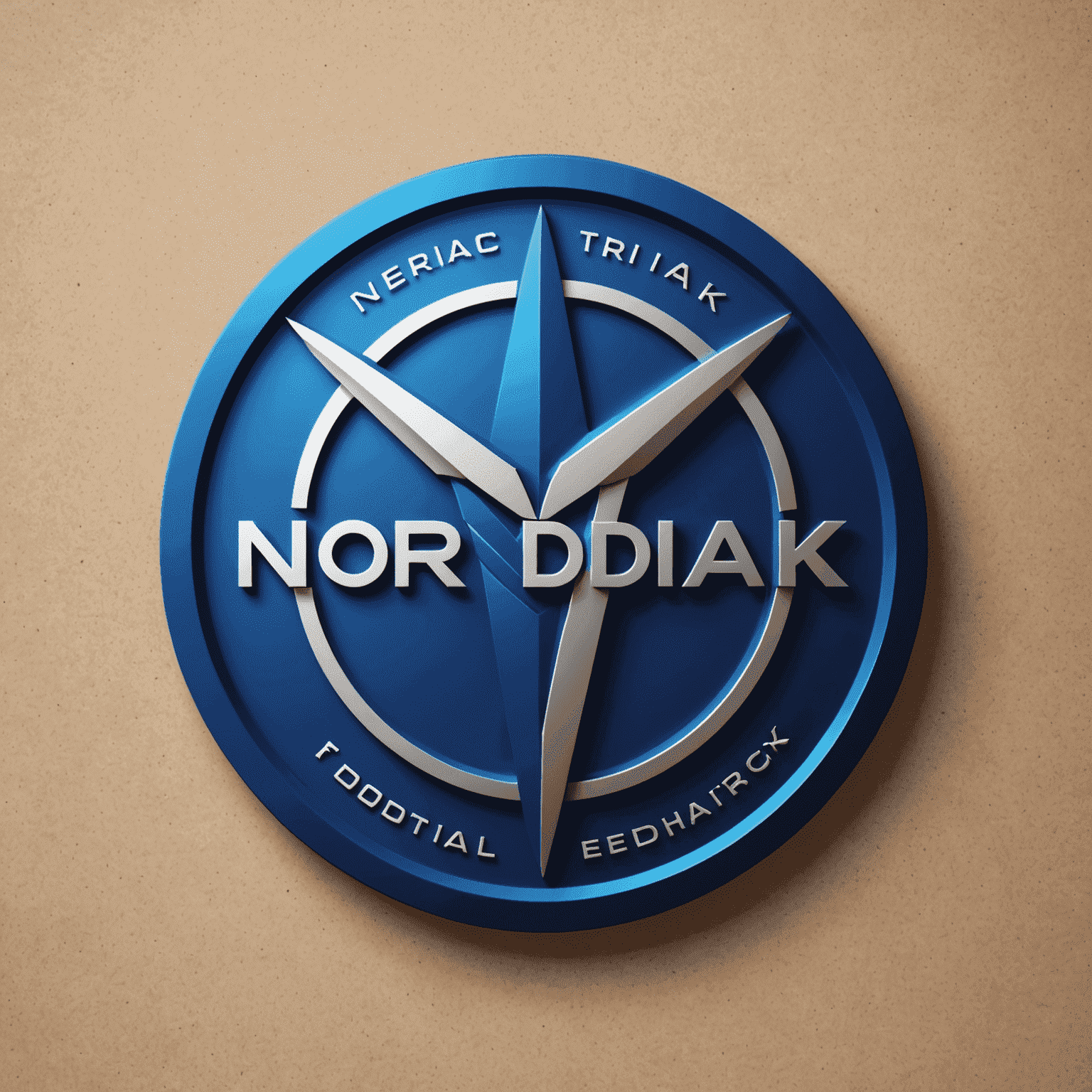 Nordiak logo - sininen yritystunnus, jossa on moderni ja dynaaminen muotoilu