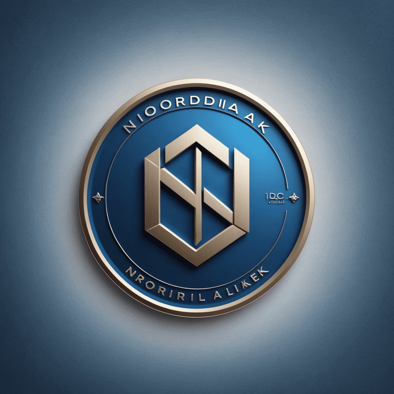 Nordiak logo - sininen yritystunnus, jossa on moderni ja dynaaminen muotoilu