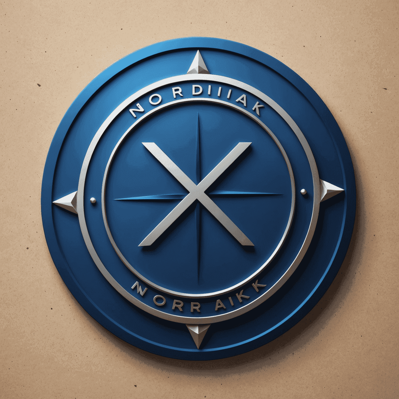 Nordiak logo - sininen yritystunnus, jossa on moderni ja dynaaminen muotoilu